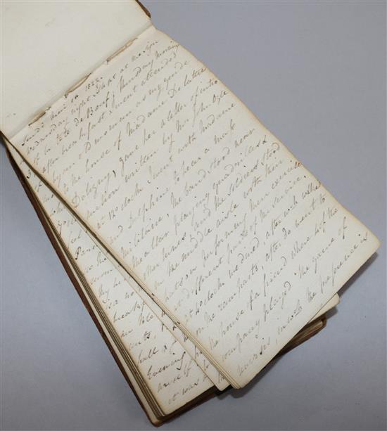 Anonymous - An early 19th century manuscript diary, commencing Monday May 13th 1822 recording visits